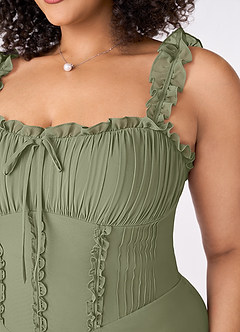 Barbie ♥ Azazie Bridesmaid Dresses Pistachio A-Line Sweetheart Neckline Chiffon Dress image9