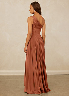 Christian Siriano Bridal for Azazie 1008 Brautjungfernkleider A-Linie One-Shoulder Stretch-Satin Kleid Zedernrose image2