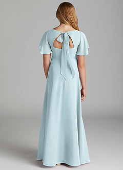 Azazie Kimber Junior Mist A-Line Pleated Chiffon Dress image2