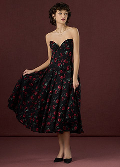 Kleid Charisse Schwarz Rot image4