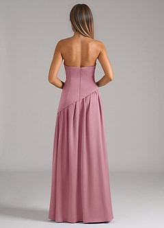Azazie Adeline Bridesmaid Dresses Vintage Mauve A-Line Strapless Stretch Satin Convertible Dress image5