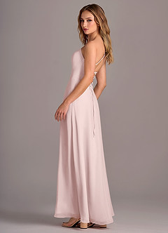Azazie Mei Bridesmaid Dresses Blushing Pink A-Line Chiffon Dress image5
