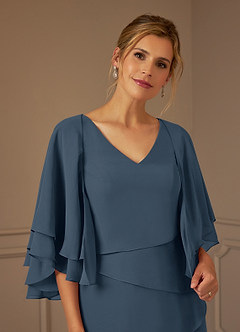 Azazie OHara Mother of the Bride Dresses Neptune A-Line V-Neck Chiffon Dress image6