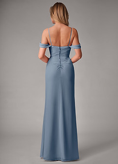 Azazie Haisley Abiti da Damigella Abito Convertibile Tubino in Chiffon a Spalla Scoperta Crepuscolo image7