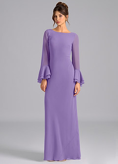 Azazie Leone Bridesmaid Dresses Tahiti Mermaid Corset Chiffon Dress image5