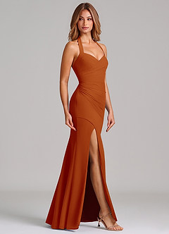 Azazie Emeria Suknie dla druhen Syrena Dekolt w kształcie serca Szyfon Do ziemi Sukienka image5