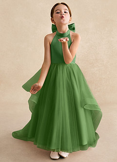 Azazie Bev Flower Girl Dresses Basil A-Line Convertible Tulle Dress image4