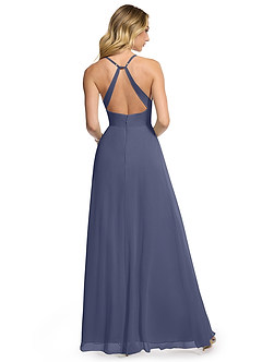 Azazie Davis Bridesmaid Dresses Stormy A-Line V-Neck Chiffon Dress image5