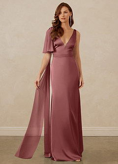 Christian Siriano Bridal for Azazie 1011 Robes de demoiselle d'honneur Robe Sirène en Satin extensible Arc Améthyste image6