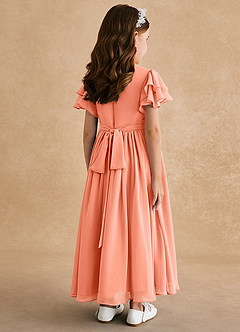 Azazie Ali Flower Girl Dresses Sunset A-Line Pleated Chiffon Dress image2
