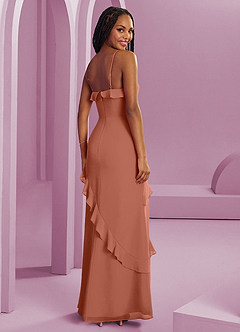 Barbie ♥ Azazie Jurken voor bruidsmeisjes Jurk van Chiffon met Kolom Meer Gesneden image2