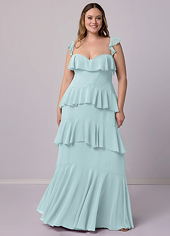 Barbie ♥ Azazie Bridesmaid Dresses Mist A-Line Sweetheart Neckline Chiffon Dress image8
