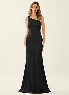 Persephone Black Satin Prom Dress image5