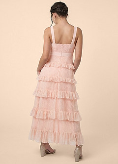 Azazie Lolly Junior Formal Linia A Koronka Sznurówka Długość kostki Młodsza druhna Sukienka image4