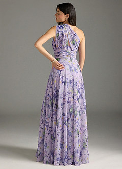 Azazie Charlize Bridesmaid Dresses Lilac Bloom A-Line One Shoulder Chiffon Dress image2