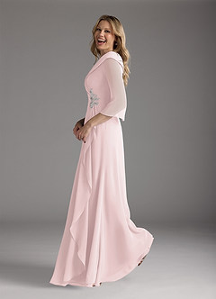 Azazie Jaycee Mother of the Bride Dresses Blushing Pink A-Line Chiffon Dress image3