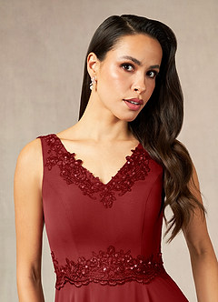 Azazie Devana Mother of the Bride Dresses Rust A-Line Sequins Chiffon Dress image6