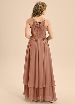 Azazie Elliora Junior Bronzer A-Line Pleated Chiffon Dress image2