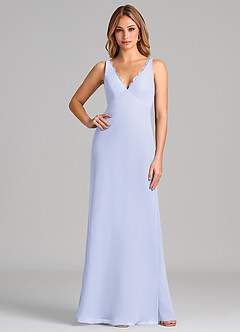 Azazie Tianna Suknie dla druhen Osłona Szyfon Do ziemi Sukienka image1