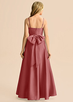 Azazie Rumi Junior Klä av A-Line i Stretch Satin Plisserad image2