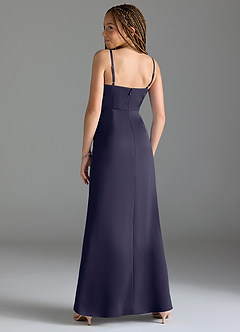 Azazie Maci Junior Klä av Sjöjungfru i Stretch Satin Plisserad image5