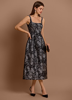Midi jurk Zara Zilver Zwart image6