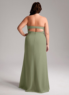 Azazie Leonis Bridesmaid Dresses Pistachio Sheath Strapless Chiffon Convertible Dress image10