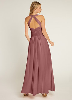 Azazie Claudia Bridesmaid Dresses Desert Rose A-Line Sweetheart Neckline Chiffon Dress image3