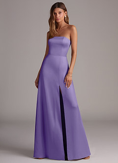Azazie Wren Bridesmaid Dresses Tahiti A-Line Strapless Stretch Satin Convertible Dress image1