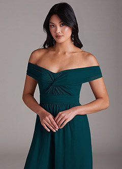 Azazie Lamara Vestidos de damas de honor Pino de Gasa de Mono Convertible con Vestidos sin tirantes image7