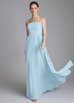 Azazie Mariana Bridesmaid Dresses Sky Blue A-Line Strapless Chiffon Dress image1