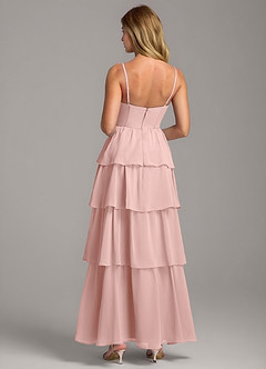 Azazie Alanna Bridesmaid Dresses Powder Pink A-Line Sweetheart Neckline Chiffon Dress image7