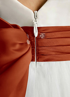 Azazie Sosie Flower Girl Klänningar Klä A-Line i Tyll Plisserad image5