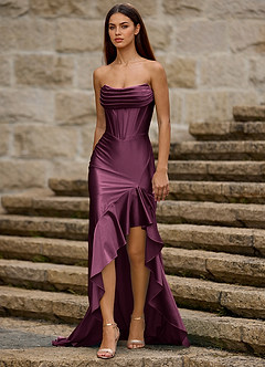 Siren Ankara Red Mermaid Prom Dress image6