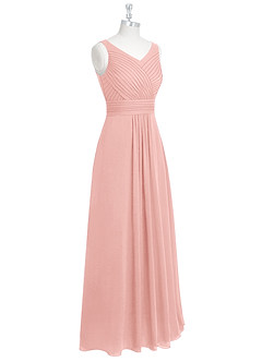 Azazie Pierrette At-home Try On Dresses Agave A-Line Pleated Chiffon Dress image9
