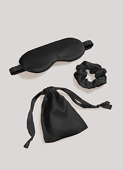 Set de coletero de satén y mascarilla para ojos