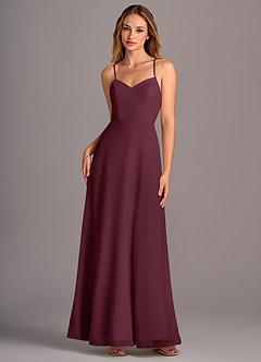 Azazie Mei Bridesmaid Dresses Cabernet A-Line Chiffon Dress image1