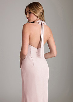 Azazie Valerie Bridesmaid Dresses Blushing Pink Mermaid Pleated Chiffon Dress image6