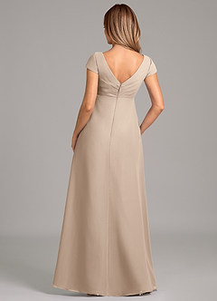 Azazie Allessia Maternity Bridesmaid Dresses A-Line Pleated Chiffon Floor-Length Dress image2