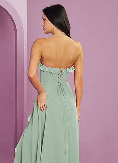 Barbie ♥ Azazie Bridesmaid Dresses Agave A-Line Sweetheart Neckline Chiffon Dress image7