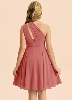 Azazie Charlize Junior Antique Rose A-Line Pleated Chiffon Dress image2
