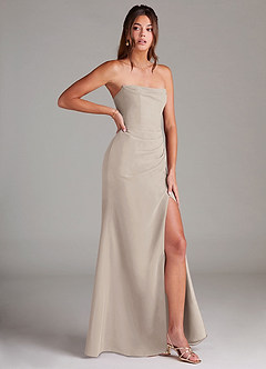 Azazie Leonis Bridesmaid Dresses Frost Sheath Strapless Chiffon Convertible Dress image8