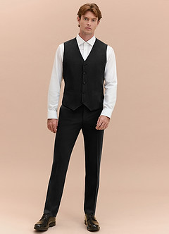 front William Noir Gilet de costume