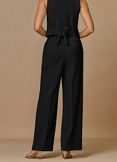 front Rowan Black Refined Weave Performance pants