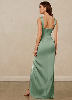 Christian Siriano Bridal for Azazie 1017 Bridesmaid Dresses Matcha Sheath Sweetheart Neckline Stretch Satin Dress image5