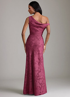 Azazie Emerson Bridesmaid Dresses Mulberry Mermaid Off the Shoulder Floral Burnout Dress image6