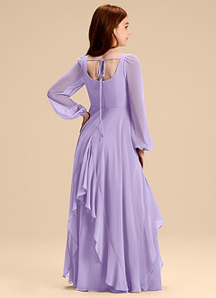 Azazie Clara Junior Abito A-Line in Chiffon Blusa Lilla image8