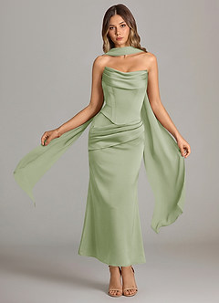 Azazie Sorrel Bridesmaid Dresses Dusty Sage Mermaid Corset Stretch Satin Convertible Dress image1