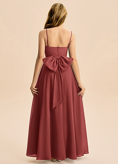 Azazie Bear Junior Terracotta A-Line Pleated Chiffon Dress image2