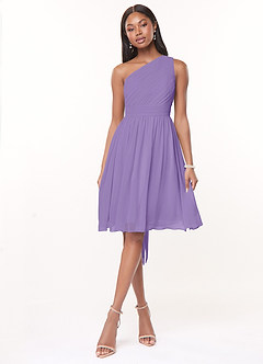 Azazie Katrina Jurken voor bruidsmeisjes Jurk van Chiffon met A-Lijn One-Shoulder Tahiti image1